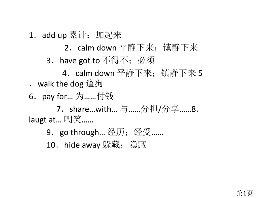 高一英语必修一知识点总结省名师优质课获奖课件市赛课一等奖课件.ppt_第1页