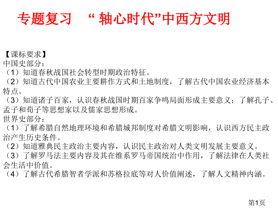 轴心时代的中西方文明省名师优质课获奖课件市赛课一等奖课件.ppt_第1页