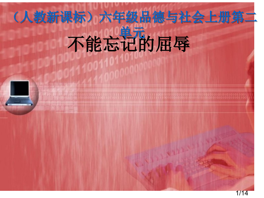 人教版品德与社会六上不能忘记的屈辱之二省名师优质课赛课获奖课件市赛课一等奖课件.ppt_第1页