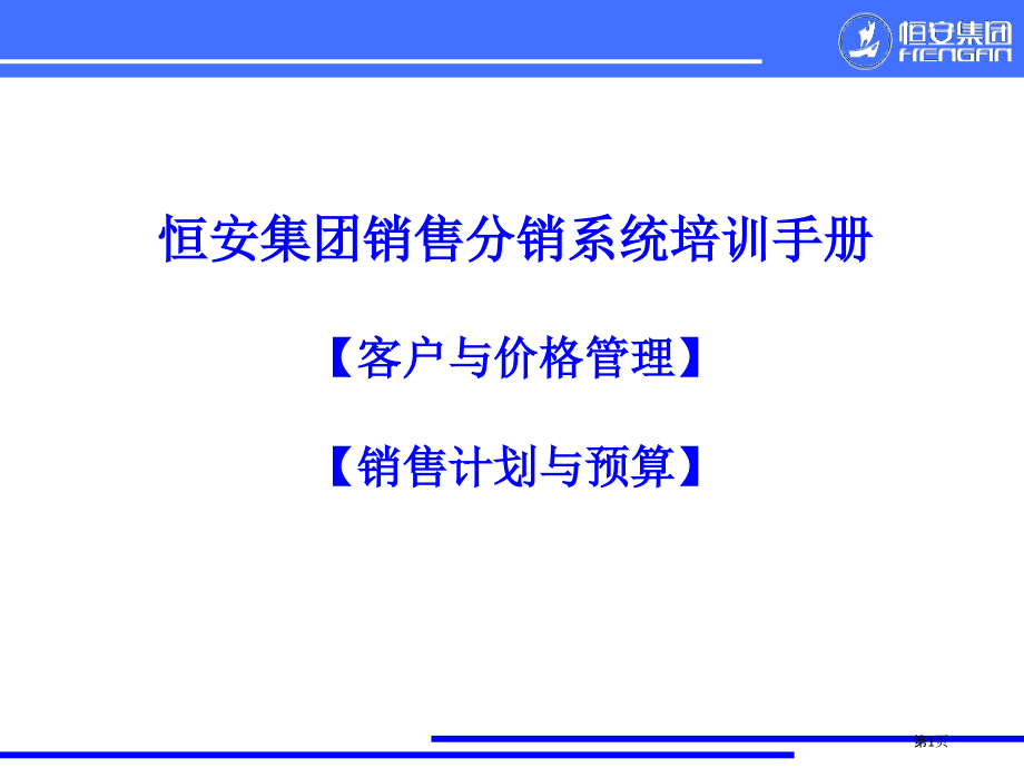 某集团销售分销系统培训手册.pptx_第1页
