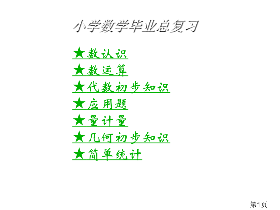 六下北师大版数学总复习名师优质课获奖市赛课一等奖课件.ppt_第1页