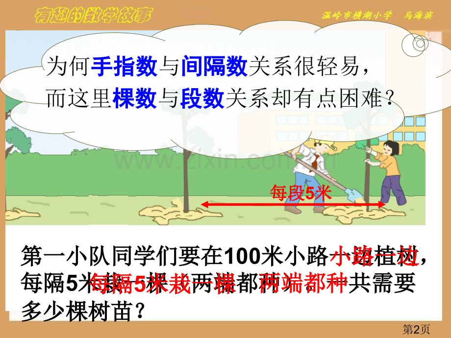 有趣的数学问题(植树问题)省名师优质课赛课获奖课件市赛课一等奖课件.ppt_第2页