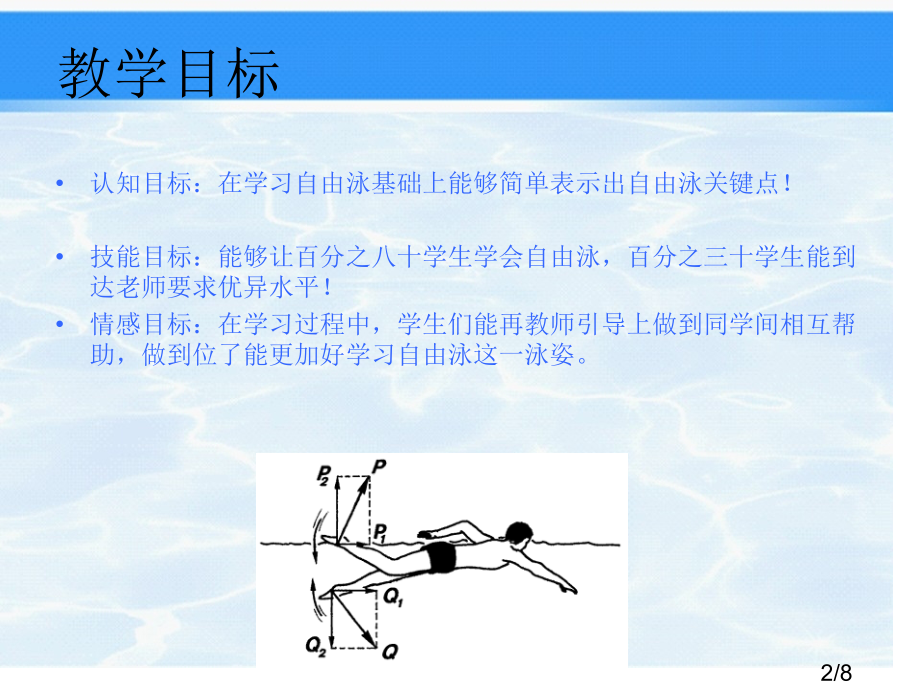 自由泳教学市公开课一等奖百校联赛优质课金奖名师赛课获奖课件.ppt_第2页
