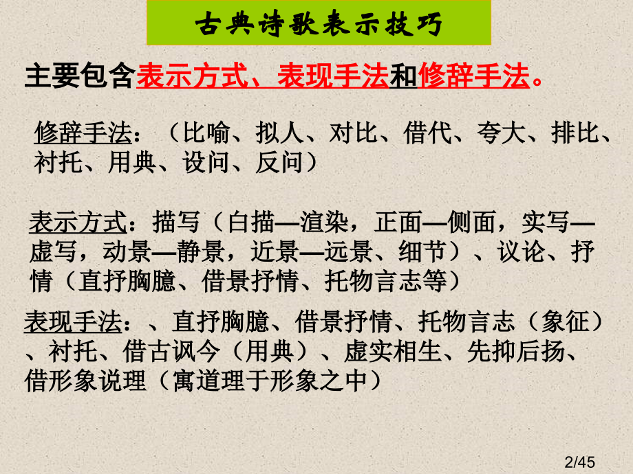 《古代诗歌鉴赏》复习课件2市公开课获奖课件省名师优质课赛课一等奖课件.ppt_第2页