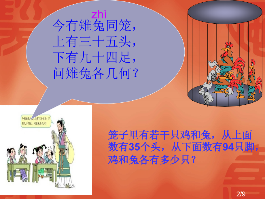 人教版六年级数学鸡兔同笼省名师优质课赛课获奖课件市赛课一等奖课件.ppt_第2页