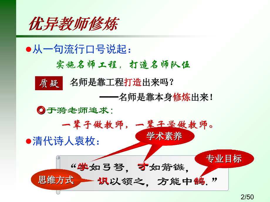 优秀教师的修炼市公开课获奖课件省名师优质课赛课一等奖课件.ppt_第2页