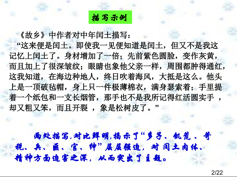 高中语文人教新课标必修二表达交流：直面挫折——学习描写省名师优质课赛课获奖课件市赛课一等奖课件.ppt_第2页
