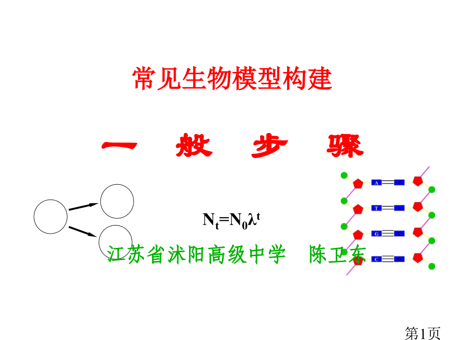 常见生物模型构建的一般步骤名师优质课获奖市赛课一等奖课件.ppt_第1页