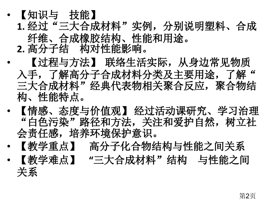 选修5第二节应用广泛的高分子材料省名师优质课获奖课件市赛课一等奖课件.ppt_第2页
