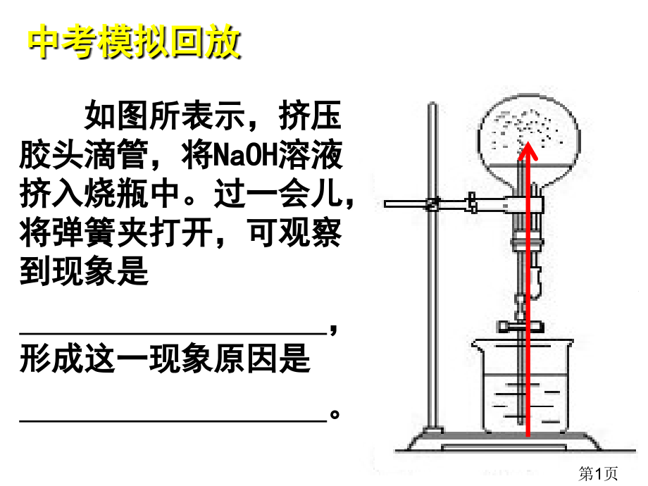 中考化学实验中的气压变化专题省名师优质课赛课获奖课件市赛课一等奖课件.ppt_第1页