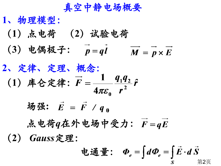 大学物理知识点总结省名师优质课赛课获奖课件市赛课一等奖课件.ppt_第2页