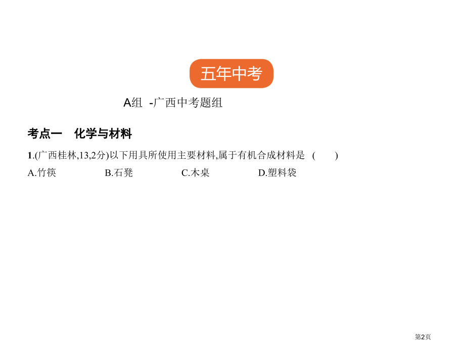 专题十一化学与生活市公开课一等奖省优质课赛课一等奖课件.pptx_第2页