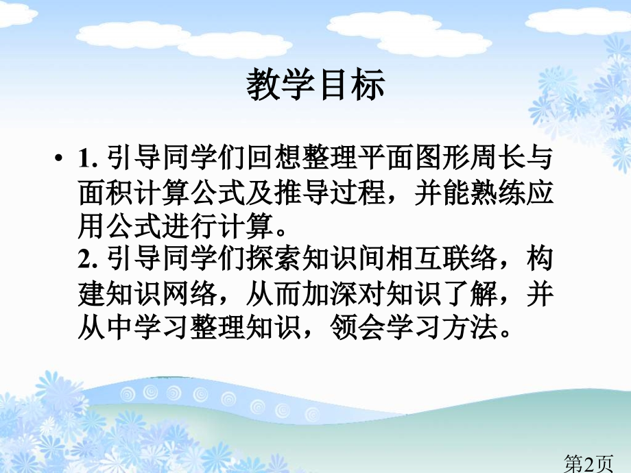 六年级平面图形的周长和面积总复习专题名师优质课获奖市赛课一等奖课件.ppt_第2页
