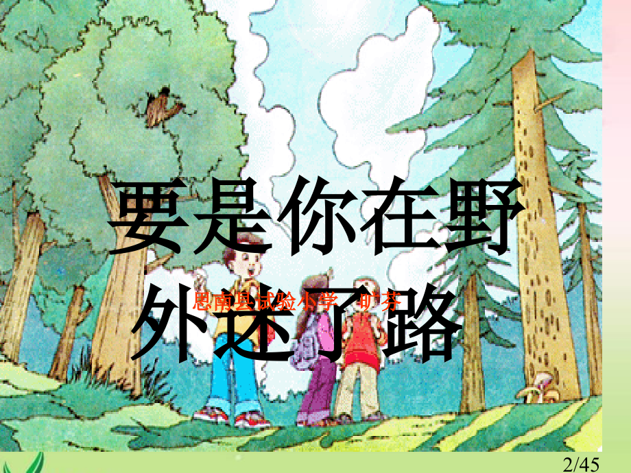 人教版小学二年级下册第五单元20《要是你在野外迷了路》省名师优质课赛课获奖课件市赛课一等奖课件.ppt_第2页