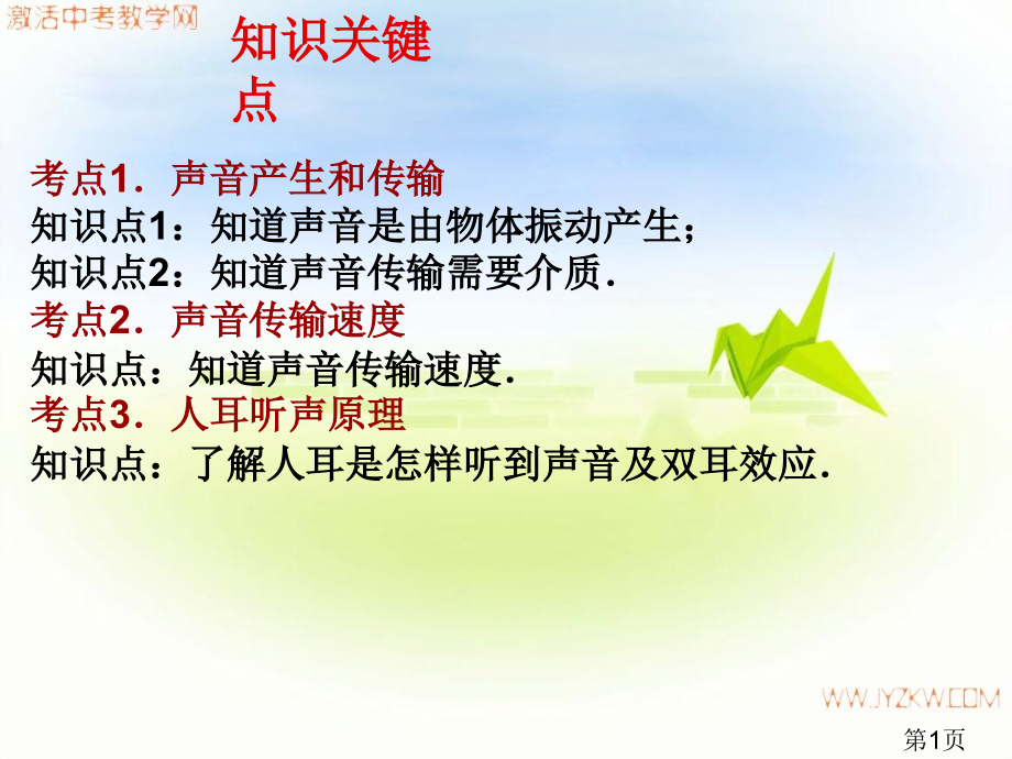《第一章-声现象》中考复习省名师优质课赛课获奖课件市赛课一等奖课件.ppt_第1页