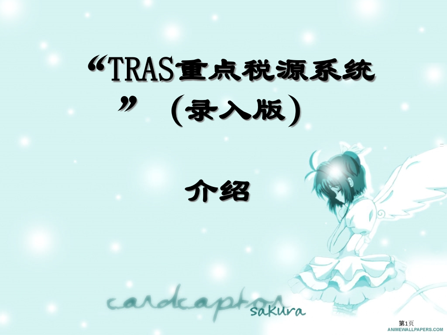 TRAS重点税源调查和分析系统简介专题培训讲解.pptx_第1页