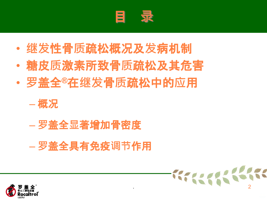 罗盖全防治继发性骨松风湿科用.ppt_第2页