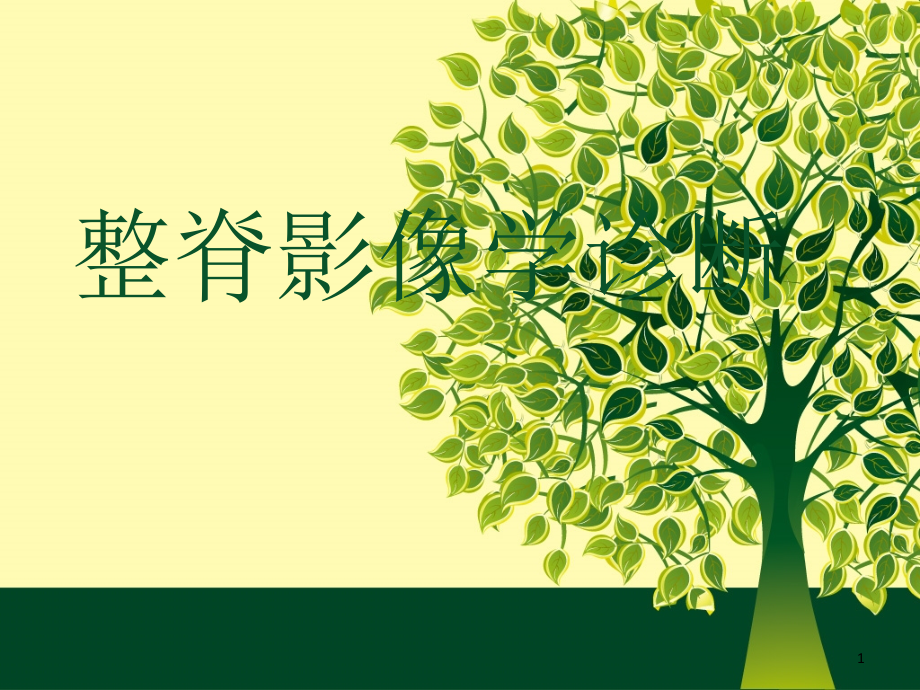 整脊影像学诊断ppt课件.ppt_第1页