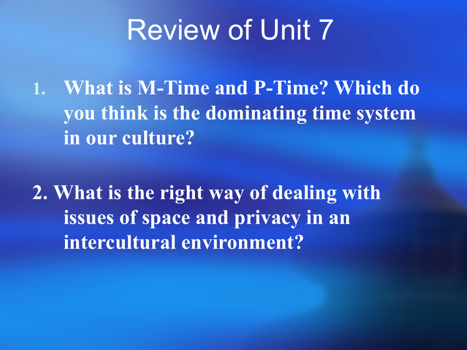 跨文化交际(UNIT-8).ppt_第1页