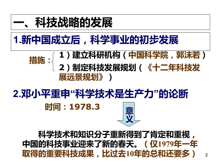 高二历史建国以来的重大科技成就(2019年9月整理)PPT课件.ppt_第2页