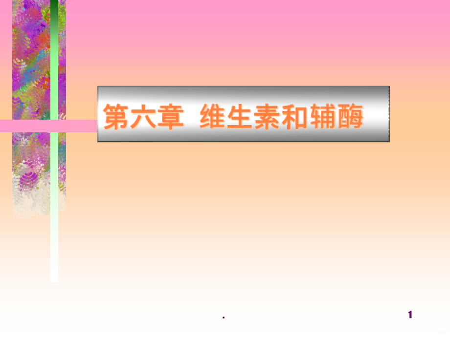 刘老师第六章维生素和辅酶.ppt_第1页