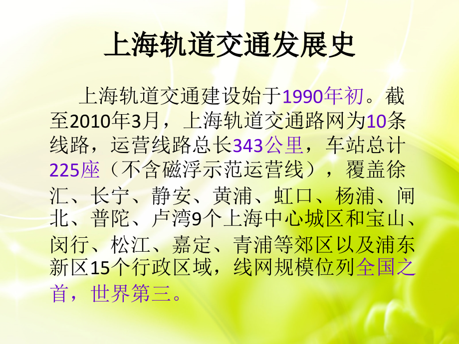 上海轨道交通发展史.ppt_第1页