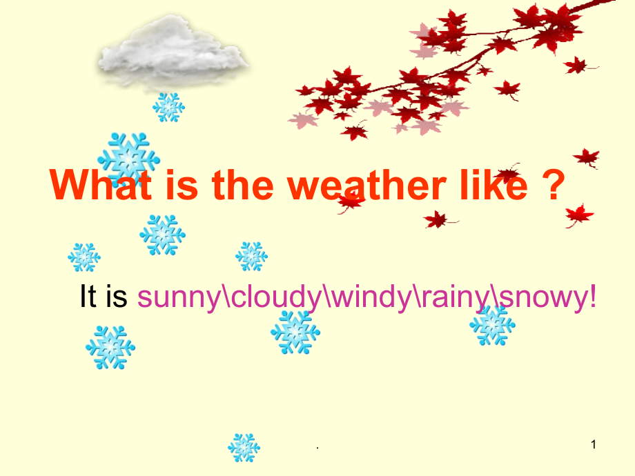 小学英语-天气PPT课件.ppt_第1页