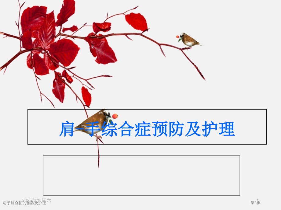 肩手综合征的预防及护理.pptx_第1页