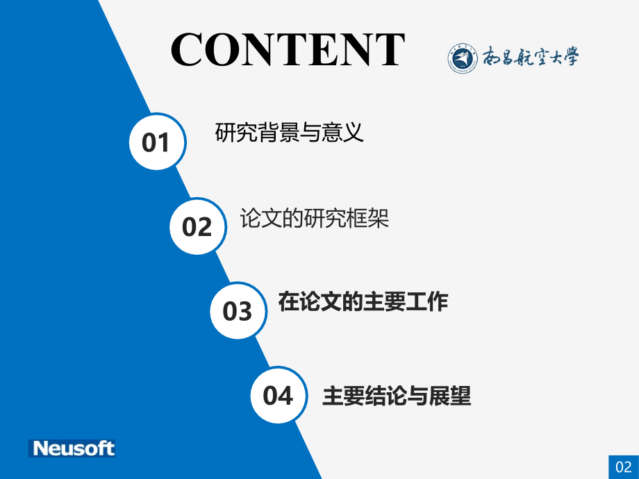 2015本科毕业答辩模板工科通用蓝色扁平化.pptx_第2页