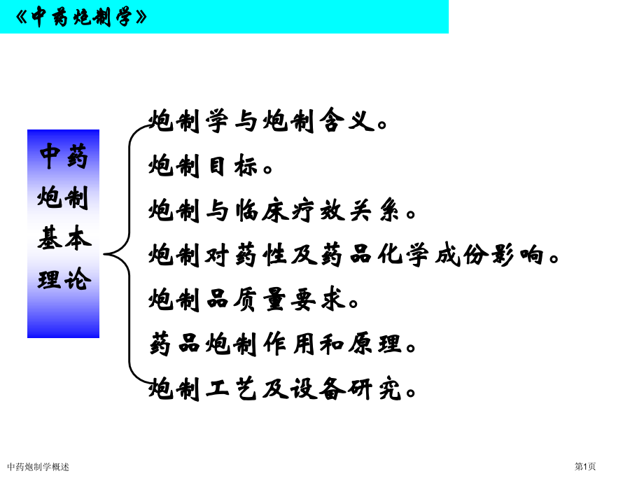 中药炮制学概述专家讲座.pptx_第1页