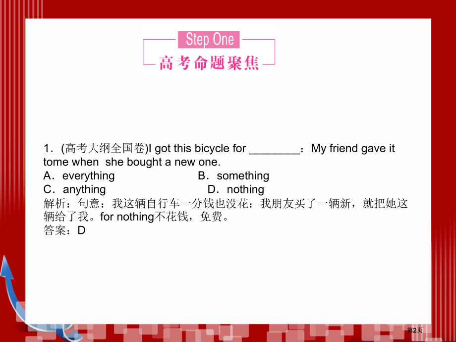 优化探究高考第二轮复习资料英语板块单项填空专题代词和介词市公开课金奖市赛课一等奖课件.pptx_第2页