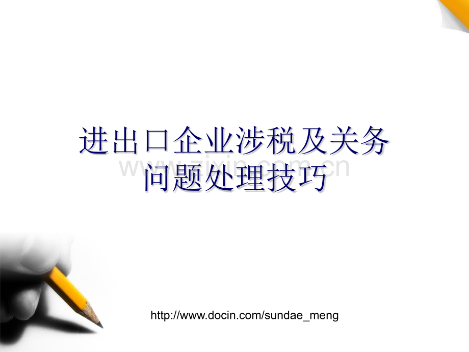 进出口企业涉税及关务问题处理技巧.pptx_第1页
