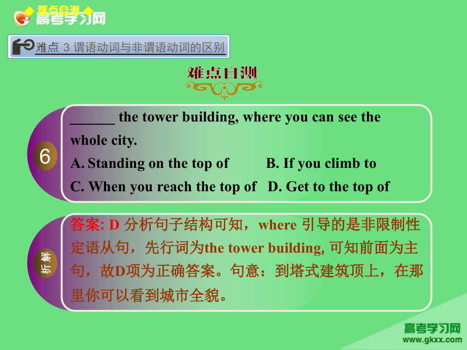 谓语动词与非谓语动词的区别.pptx_第1页