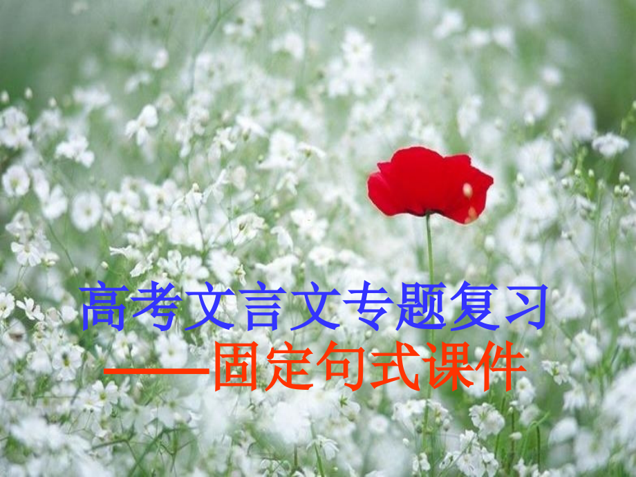 高考文言文专题复习——固定句式优质分解.pptx_第1页