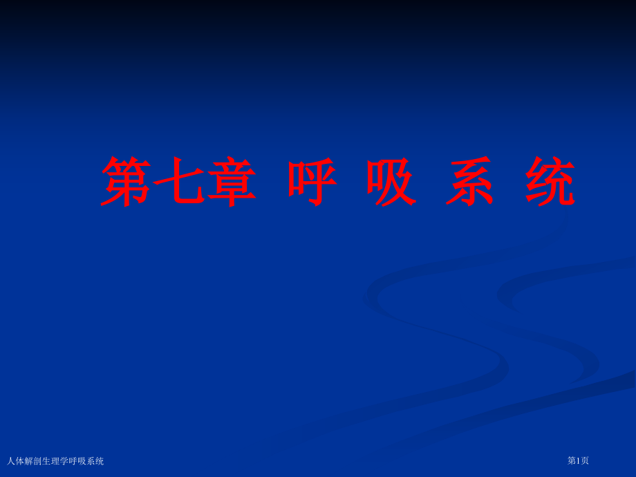 人体解剖生理学呼吸系统专家讲座.pptx_第1页