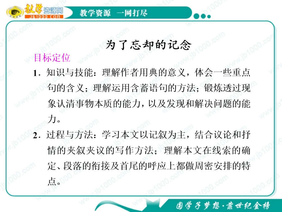 语文23为了忘却的记念1鲁人版必修.pptx_第1页
