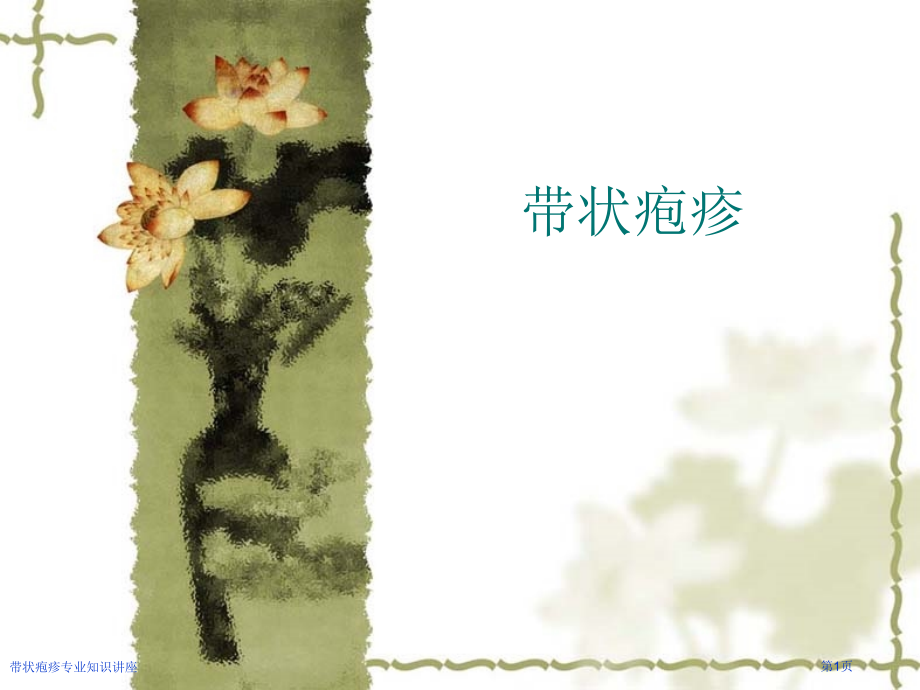 带状疱疹专业知识讲座.pptx_第1页