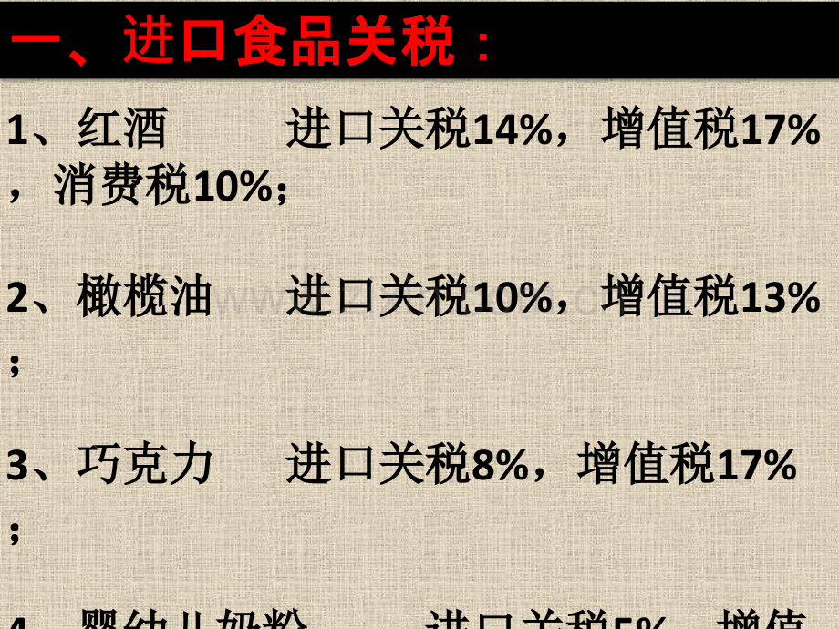 进口食品关税进口食品单据.pptx_第1页