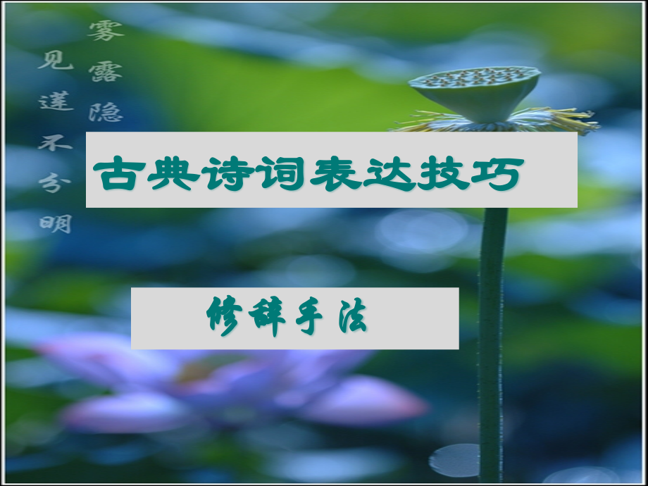 古典诗词诗歌中的修辞手法公开课我用好用详细.pptx_第1页