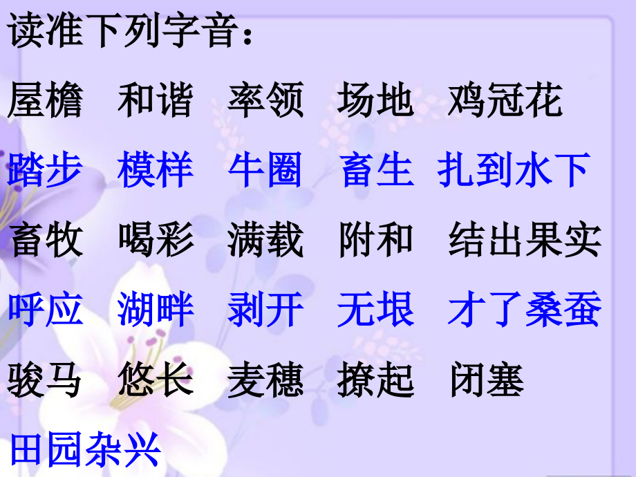 单元积累小学语文四年级下册.pptx_第1页