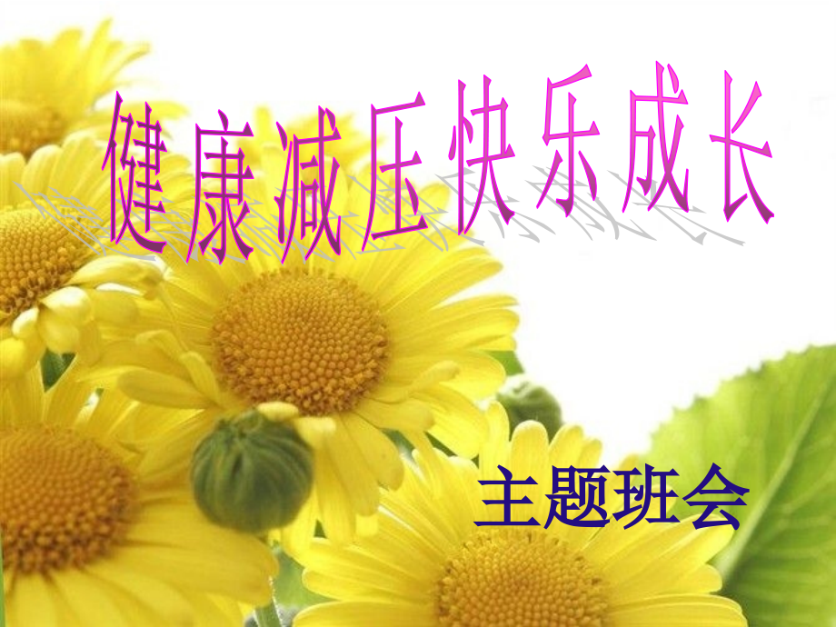 健康减压快乐成长班会解析.pptx_第1页