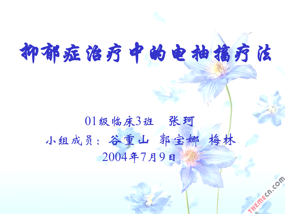 抑郁症治疗中的电抽搐治疗.pptx_第1页