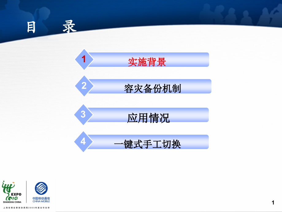 上海移动互通网关容灾备份机制及其实现专项工作汇报.pptx_第2页