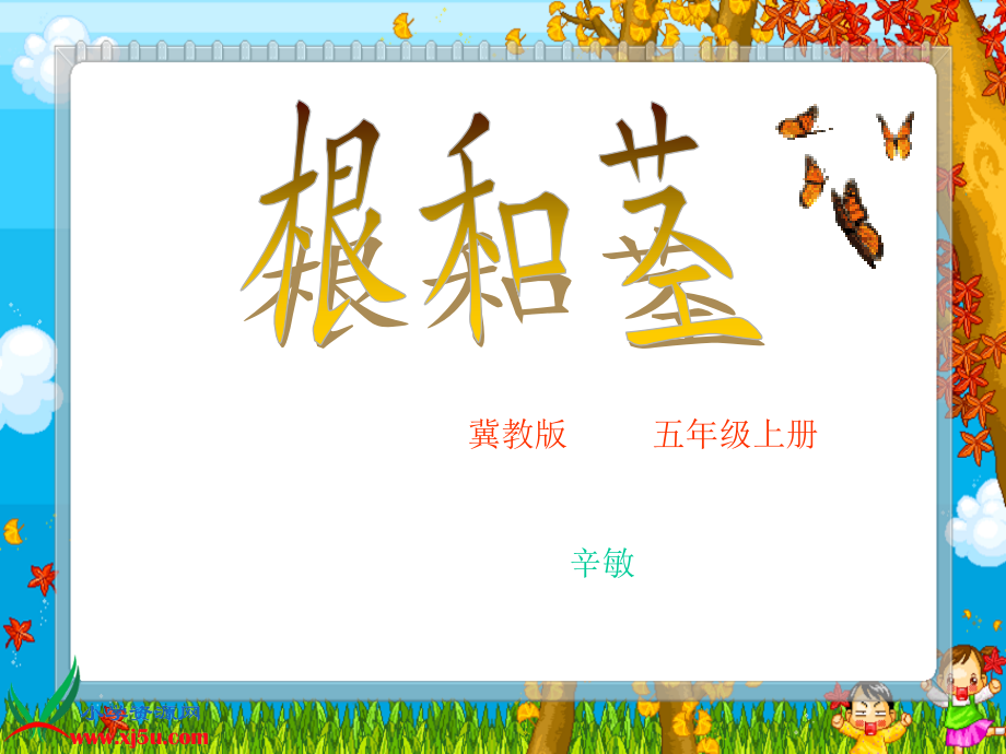 冀教版五年级科学上册根和茎.pptx_第1页