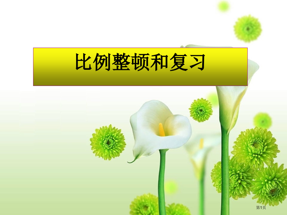 比例单元整理和复习公开课获奖课件.pptx_第1页