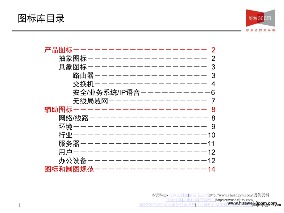 HCvisiovss华三网络设备模板素材图库.pptx_第1页