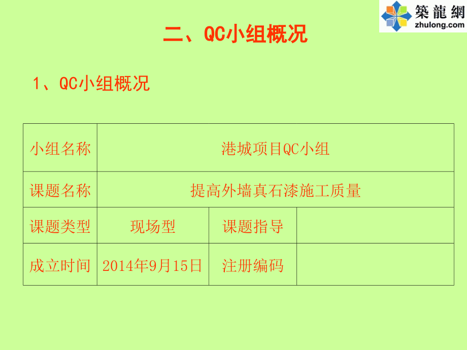 qc成果提高外墙真石漆施工质量成果汇报.pptx_第2页