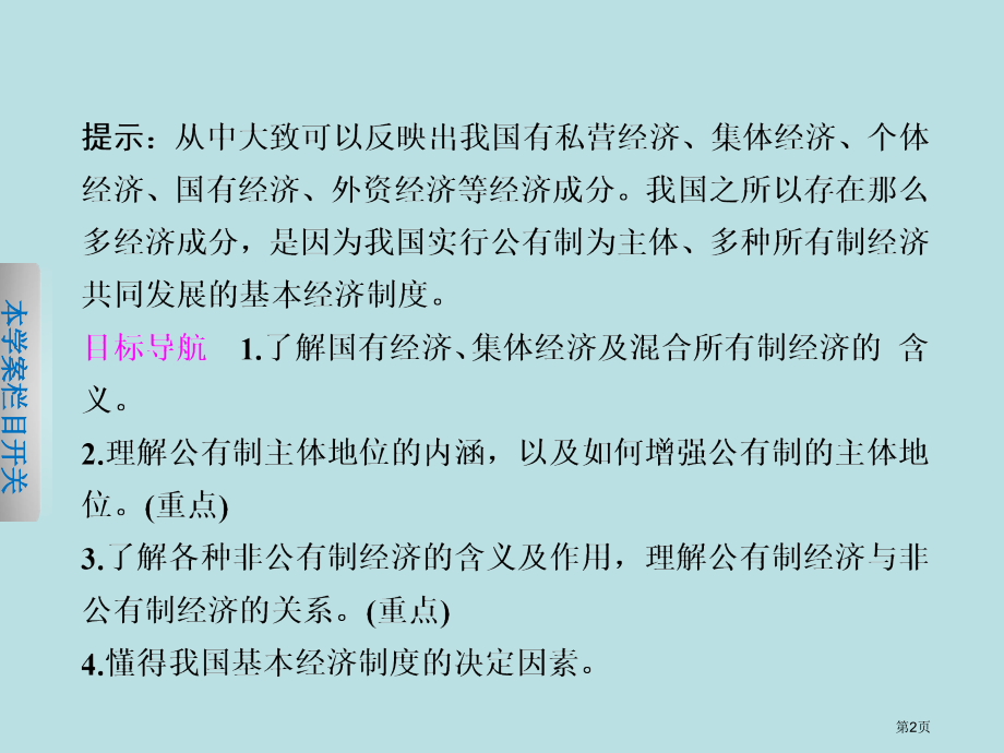 高中政治人教版必修1我国的基本经济制度公开课获奖课件.pptx_第2页