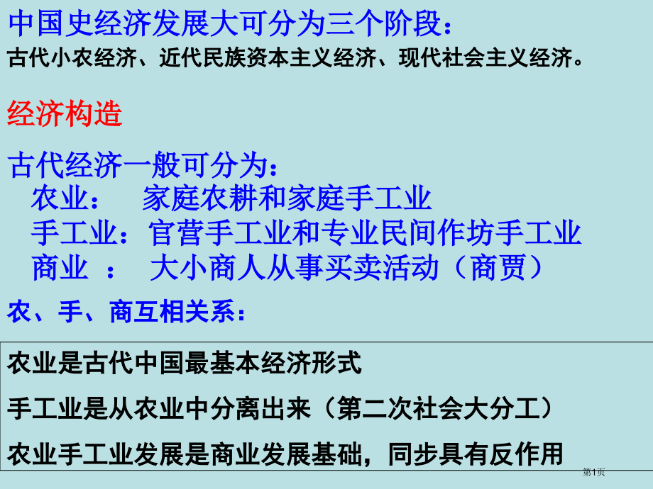 古代我国经济的基本结构和特点轮复习公开课获奖课件.pptx_第1页