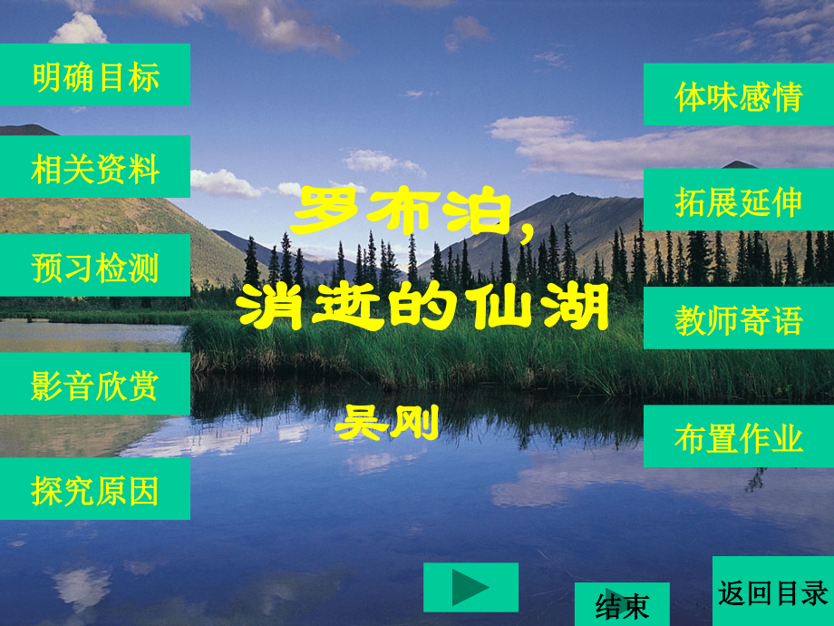 2016春人教版八年级语文下册12罗布泊消逝的仙湖2解析.pptx_第1页
